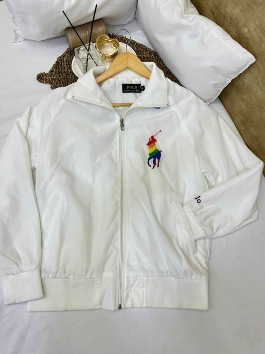 Chaqueta blanca deportiva con cierre POLO Ralph Lauren Talla M usado