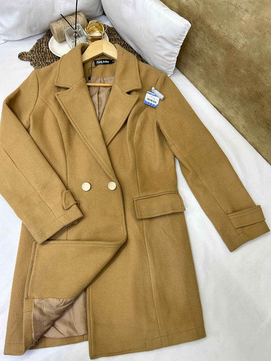 Abrigo camel de paño Emily Fashion Talla P usado