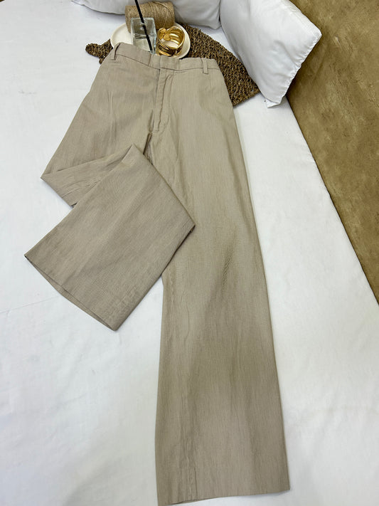 Pantalón de vestir rayado beige Banana Republic Talla 34/34 usado