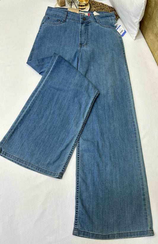Jean Wide Leg azul clásico LIVING START Talla 12 nuevo