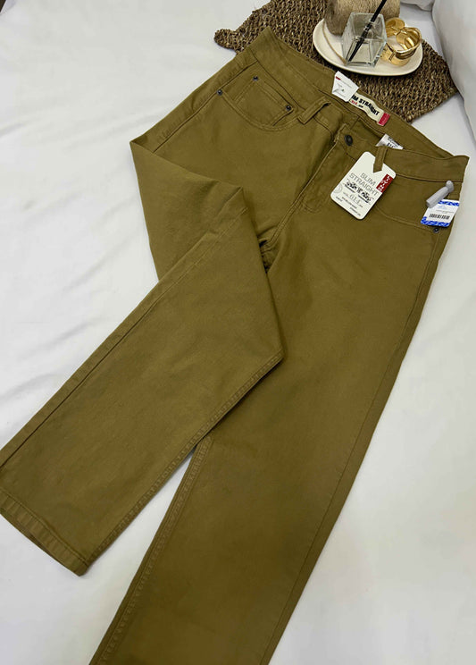 Pantalón slim straight color oliva Hombre Talla 32 nuevo