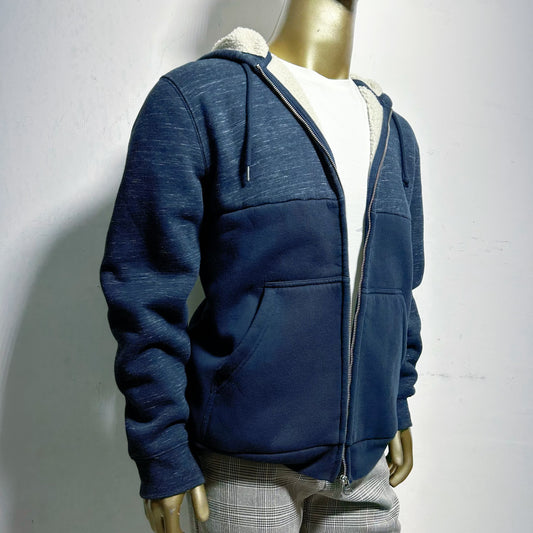 Chompa L.O.G.G H&M Azul con Borrego Talla L Usado