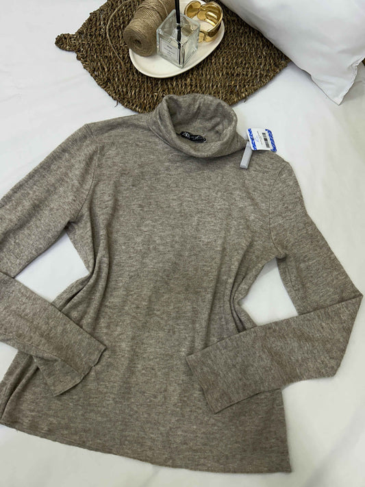 Suéter cuello alto beige ZARA Talla M usado