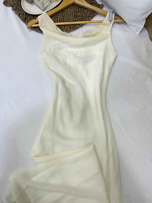 Vestido maxi marfil CHICAS Talla  (Usado