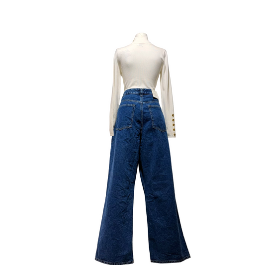 Jean H&M Wide Leg Azul Talla EUR 46 Mujer Nuevo con etiqueta