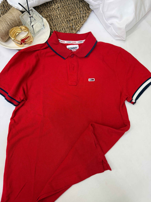 Polo rojo TOMMY JEANS Talla XS de Hombre Usado
