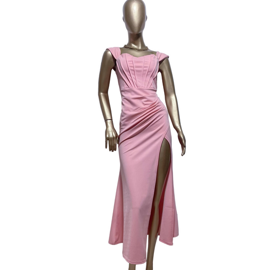 Vestido Rosa con Corset Mujer Talla L Usado