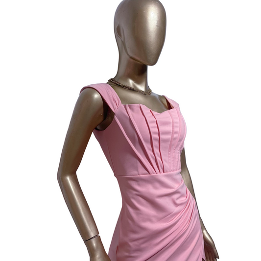 Vestido Rosa con Corset Mujer Talla L Usado
