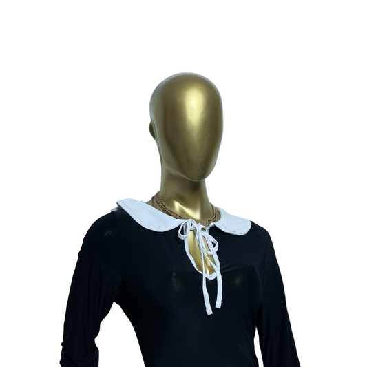 Vestido negro con cuello blanco marca Miss Selfridge talla M nuevo