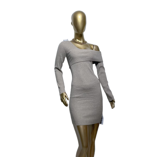 Vestido beige marca Miss Selfridge  talla US 8-10 nuevo