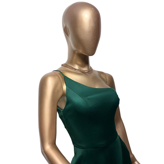 Vestido Largo Verde Esmeralda con Abertura DB Studio Talla 6 Usado