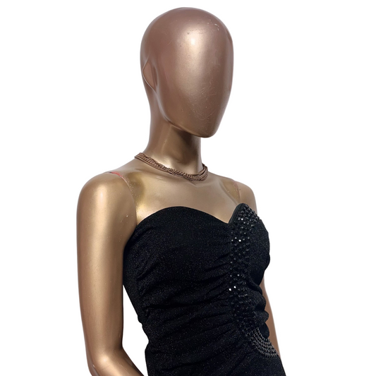 Vestido brillante palabra de honor Daisy Talla S Usado