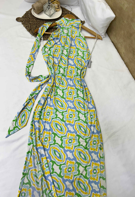 Vestido largo estampado multicolor Marca ZARA Talla S Usado