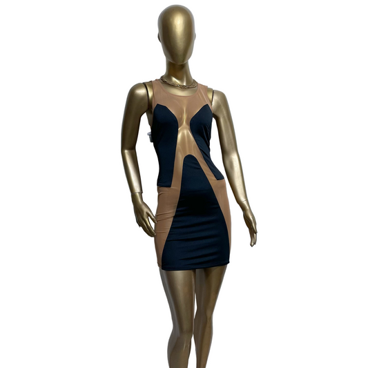 Vestido bicolor marca Forever 21  talla M nuevo