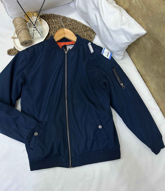 Chaqueta bomber azul marino Marca MOUNTAIN CLUB Talla 14-16 Usado