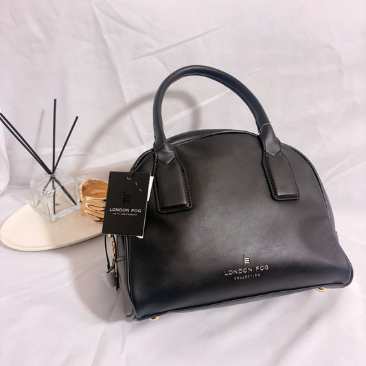 Cartera de cuero negro marca London Fog nueva con etiqueta