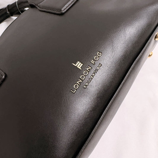 Cartera de cuero negro marca London Fog nueva con etiqueta
