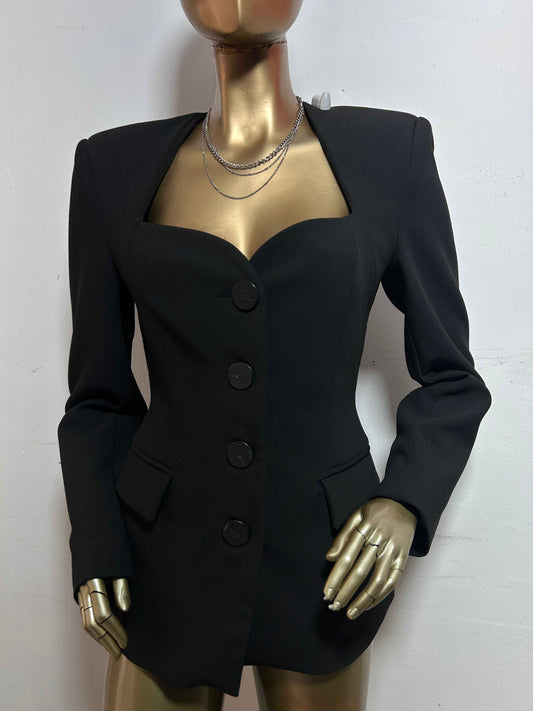 Blazer negro estructurado Marca ZARA Talla S Usado