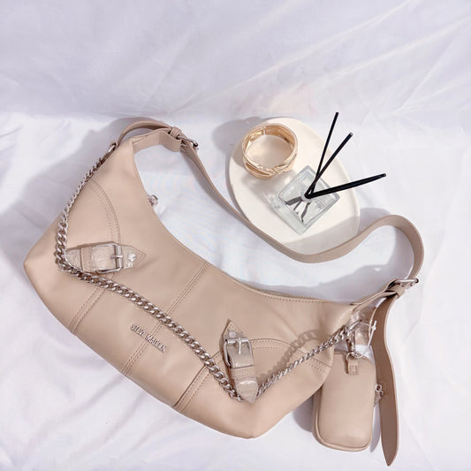 Cartera beige marca Steve Madden nueva con etiqueta