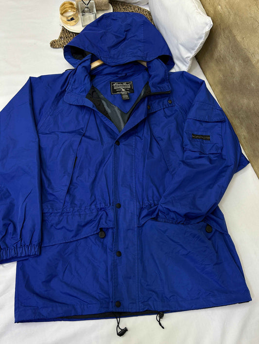 Chaqueta impermeable azul Marca Eddie Bauer talla L-G Usado