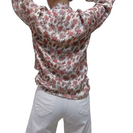 Blusa satinada floral Vida by Victoria Jervis  Talla One Size Usado