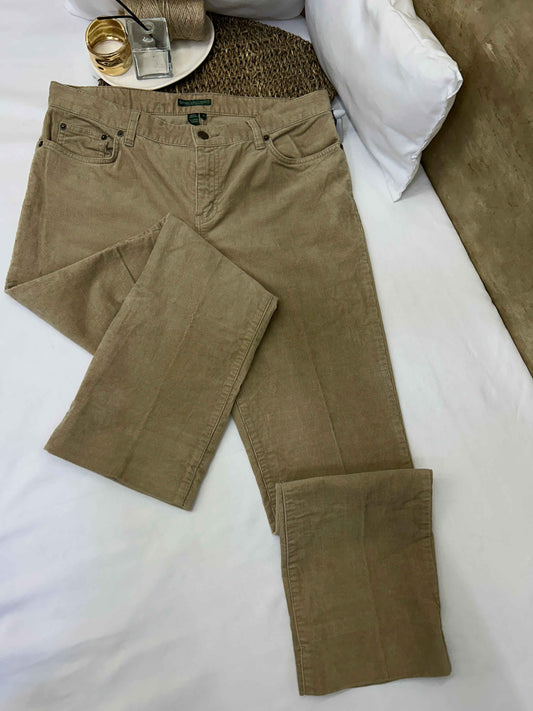 Pantalón beige de pana Marca Lauren Jeans Company Talla 10 Usado