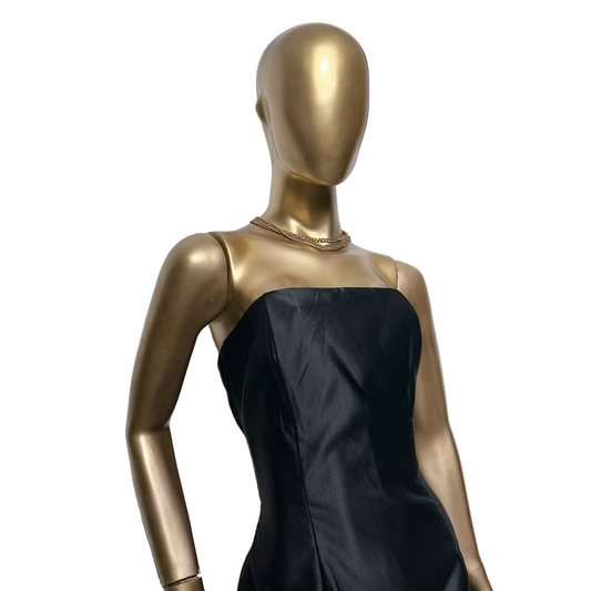 Vestido de gala negro strapless Scott McClintock Talla 10 usado