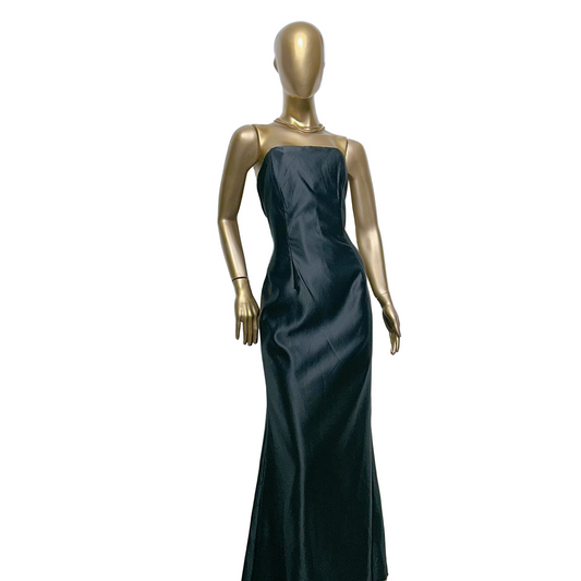 Vestido de gala negro strapless Scott McClintock Talla 10 usado