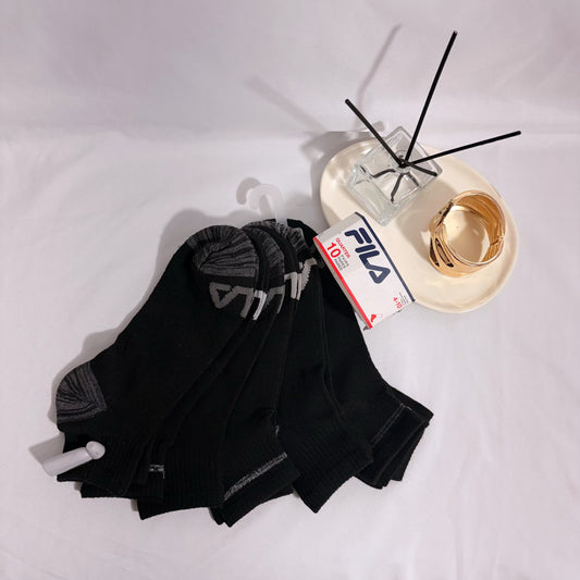 Pack de medias tobilleras FILA negras Nuevas (6 pares)