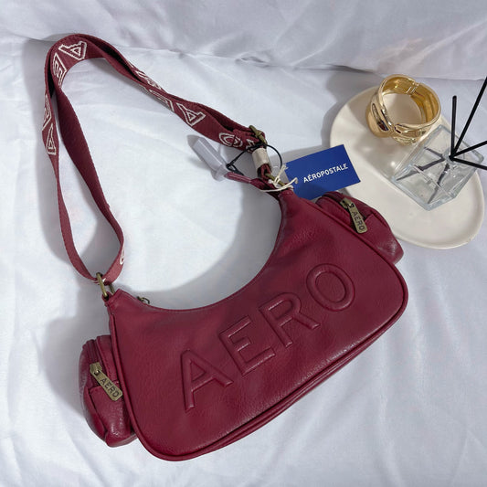 Cartera vinotinto Aeropostale Nueva con etiqueta