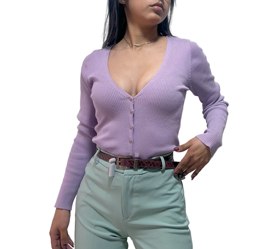 Cardigan lila lavanda Stradivarius Talla S usado