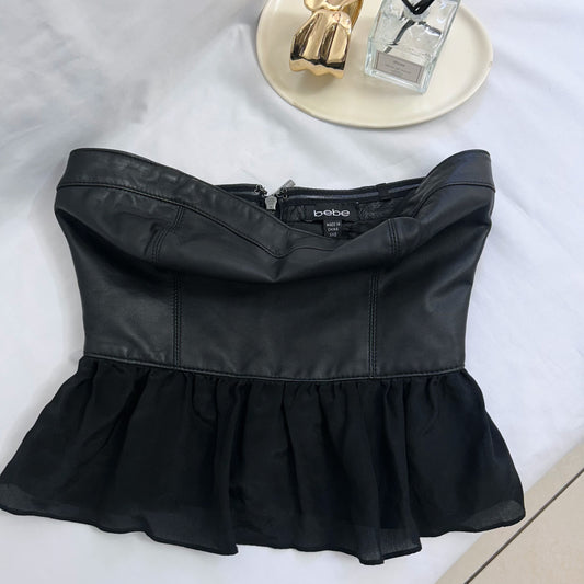 Top corset peplum BEBE Talla XXS usado