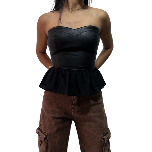 Top corset peplum BEBE Talla XXS usado