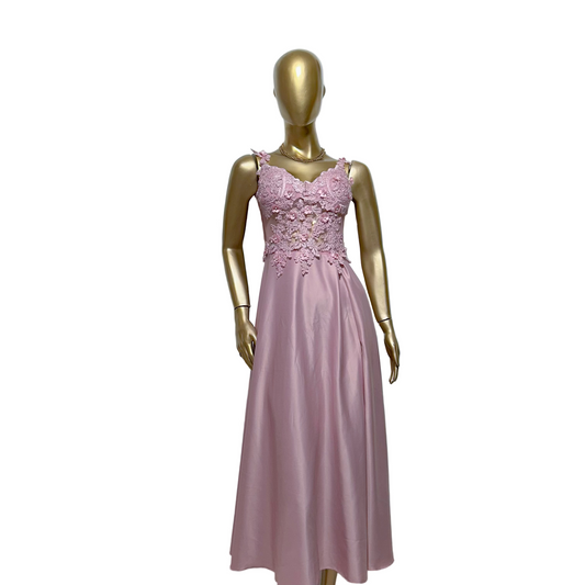 Vestido largo rosa pastel talla M usado