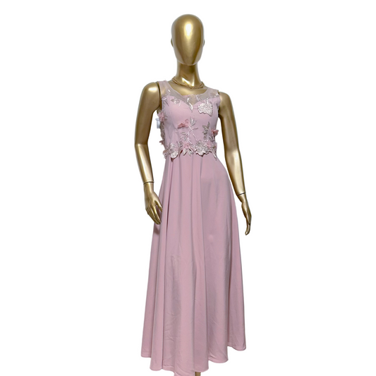 Vestido largo rosa marca Alex Rolo usado