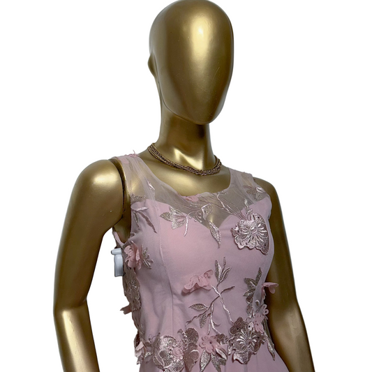 Vestido largo rosa marca Alex Rolo usado