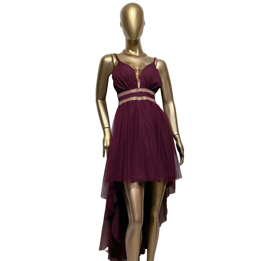 Vestido corto asimétrico sin marca sin talla usado