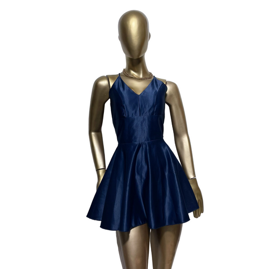 Vestido corto azul marino sin marca talla 6 usado