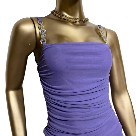 Vestido corto morado marca Fashion Nova usado