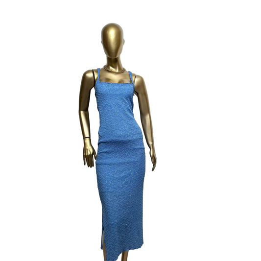 Vestido midi azul usado