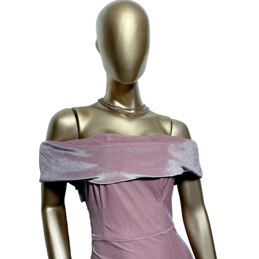 Vestido largo malva marca Windsor talla M usado