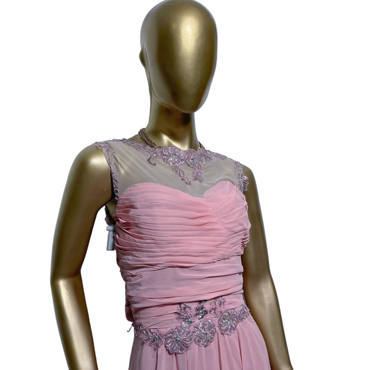 Vestido largo rosa pastel usado