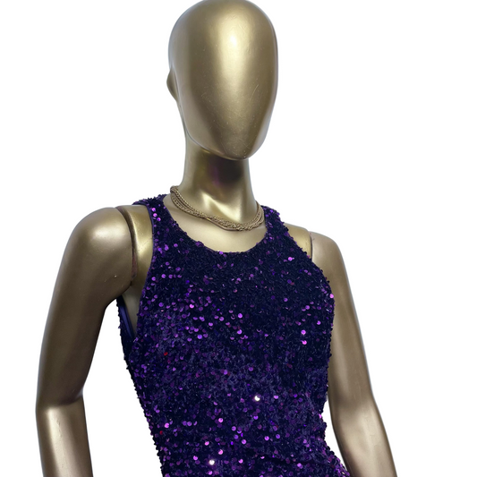 Vestido corto morado marca Faeristy talla L usado