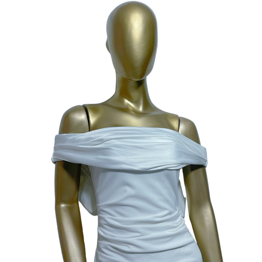 Vestido largo blanco marca BABYBOO talla S nuevo