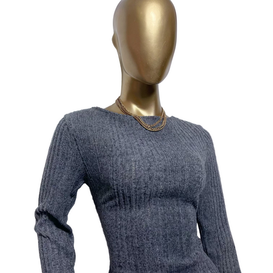 Vestido midi gris marca ASOS DESIGN talla M nuevo con etiqueta