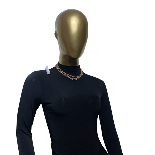 Vestido midi negro marca Forever 21 talla S nuevo