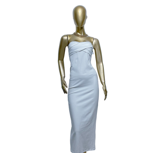 Vestido largo blanco marca ASOS DESIGN tallas US 4 y 6 nuevo