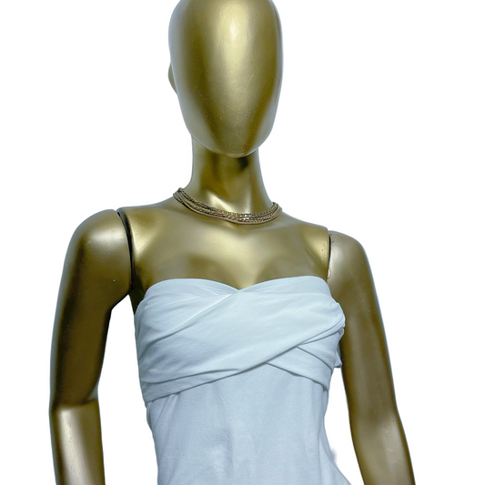 Vestido largo blanco marca ASOS DESIGN tallas US 4 y 6 nuevo