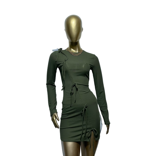 Vestido corto verde oliva marca ASOS DESIGN tallas S y M nuevo