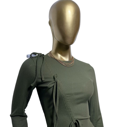 Vestido corto verde oliva marca ASOS DESIGN tallas S y M nuevo